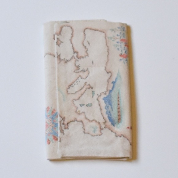 Wallet trifold hand drawn old world map canvas - Picture 1 of 5